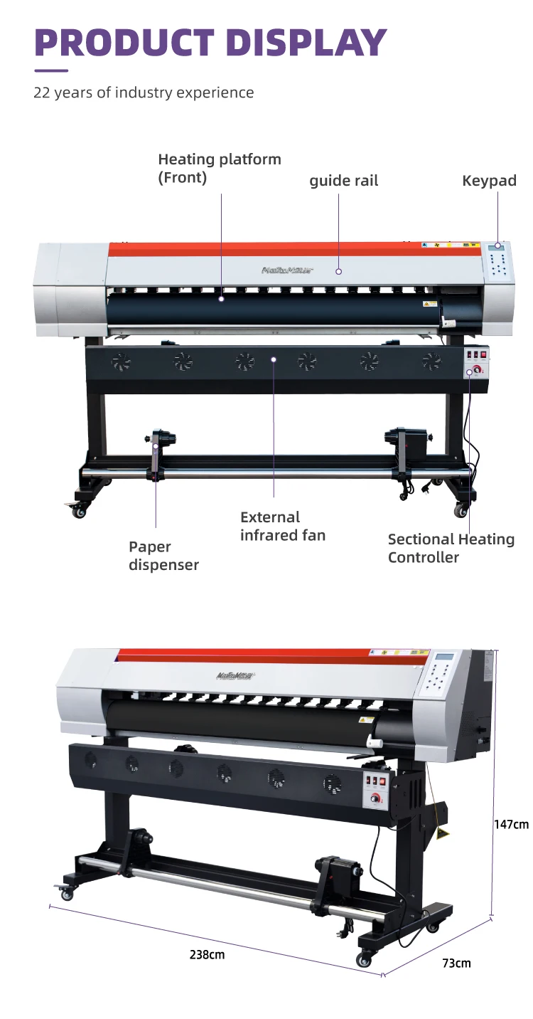 Fabrieks prijs 1.6m grote form - Large Format Sublimation Printer recensie en prijs